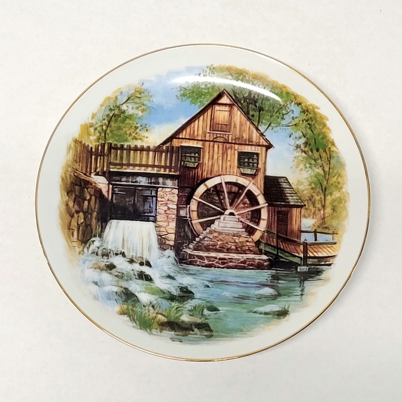 Southern Living Art Vintage Collectible Red Covered Bridge Oxmoor
